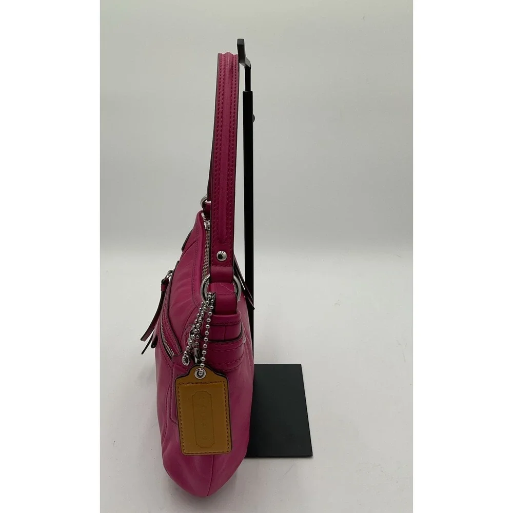Coach f23978 Daisy Bright Magenta Hobo Shoulder Bag Good Condition